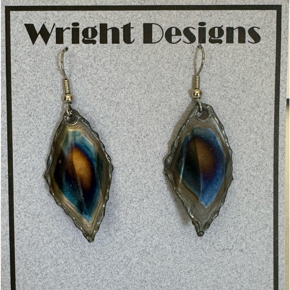 Unique Handcrafted Steel Earrings - Picture 1 of 7